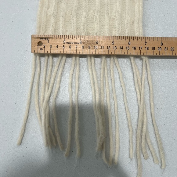 Accessories VTG long scarf 75% Rabbit Hair blend wool beige - Picture 6 of 10